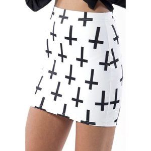 Blackmilk Cross of St Peter White Skirt